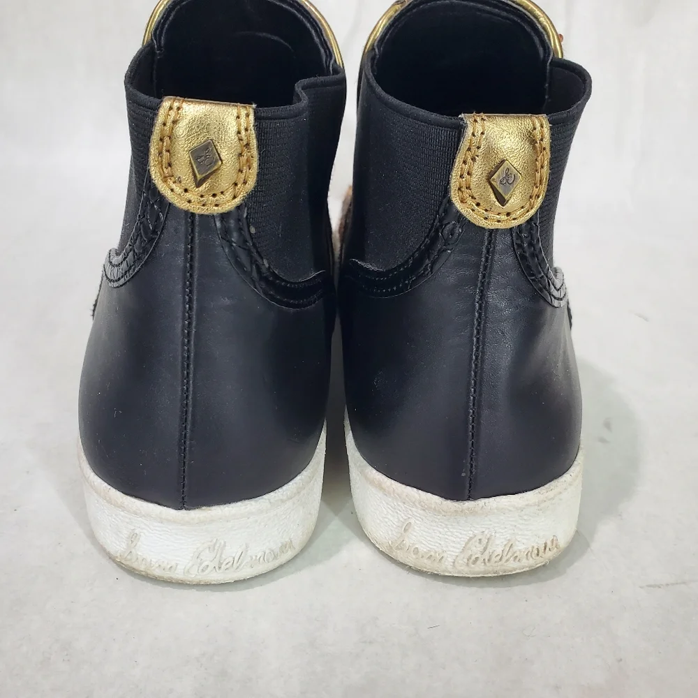 SAM EDELMAN MARGOT High Top Slip On Sneaker Shoe Dyed Real Cow Fur Leopard Print - Picture 5 of 14